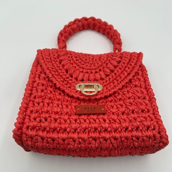 ELLE Raffia Crochet Handbag - Picture 12 of 16